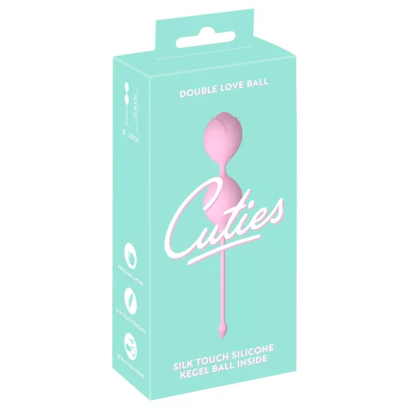 Cuties - bolas geisha de silicona de doble bola (rosa)