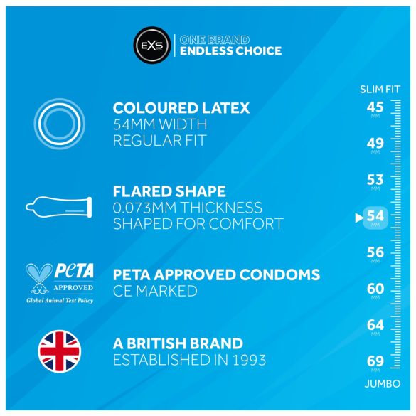 EXS Black - preservativo de látex negro - 12 unidades