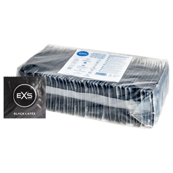 EXS Black - preservativo de látex - negro - 100 unidades