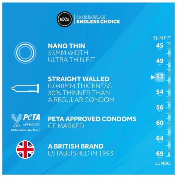 EXS - preservativo ultrafino - látex - 3 unidades