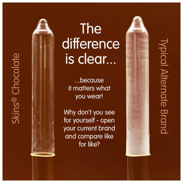 Skins - preservativo con sabor a chocolate - 4 unidades