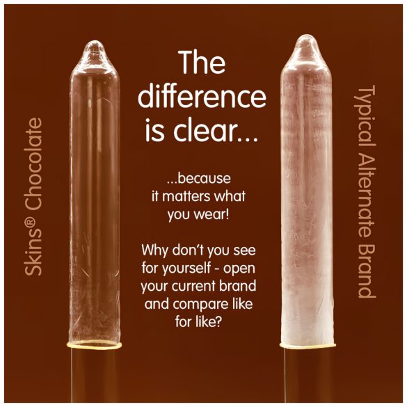 Skins - preservativos sabor chocolate - 8 unidades