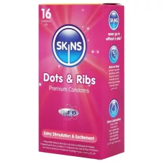   Skins - preservativo texturizado con puntos y estrías - pack 16 unidades