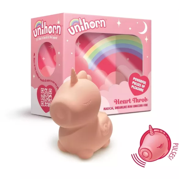 Unihorn Heart Throb - succionador de clítoris recargable - silicona rosa