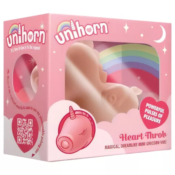 Unihorn Heart Throb - succionador de clítoris recargable - silicona rosa