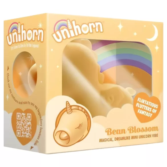 Unihorn Bean Blossom - succionador de clítoris recargable - silicona amarilla