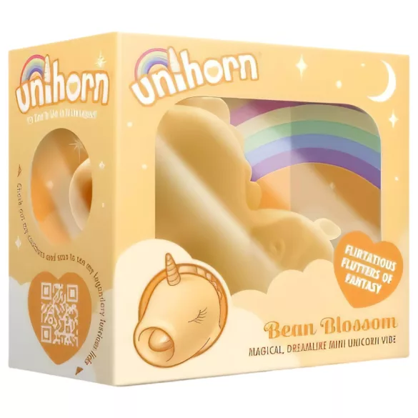 Unihorn Bean Blossom - succionador de clítoris recargable - silicona amarilla