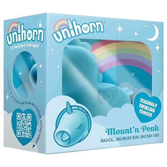 Unihorn Mount'n Peak - estimulador de clítoris recargable - silicona azul