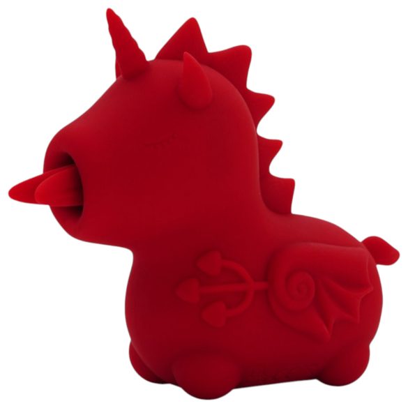 Unihorn Blaze Diablo - Succionador de clítoris recargable - silicona roja