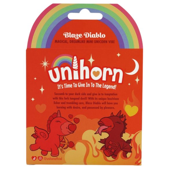 Unihorn Blaze Diablo - Succionador de clítoris recargable - silicona roja