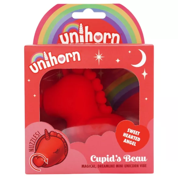 Unihorn Cupid's Beau - succionador de clítoris recargable - silicona roja