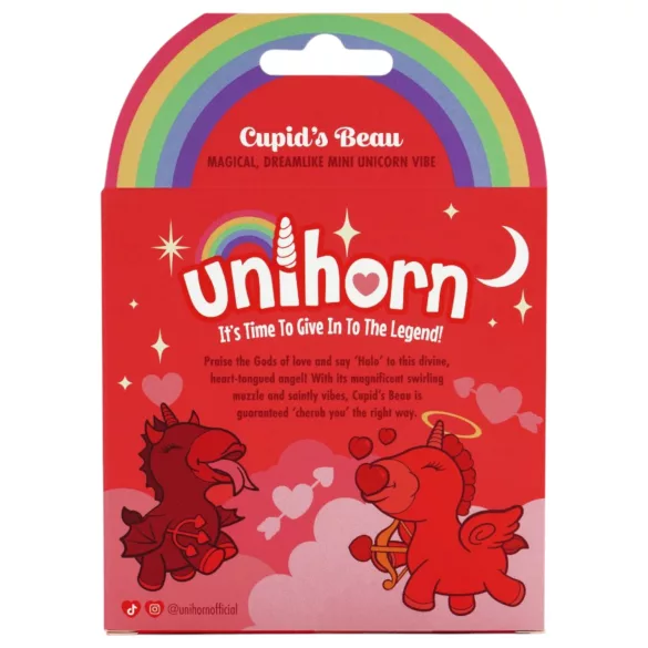 Unihorn Cupid's Beau - succionador de clítoris recargable - silicona roja