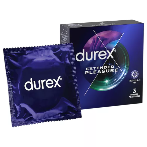 Durex - Preservativo retardante - prolonga el placer - 56mm - 3 unidades