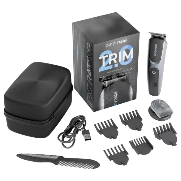 Bathmate Trim 2.0 - set de afeitadora íntima recargable