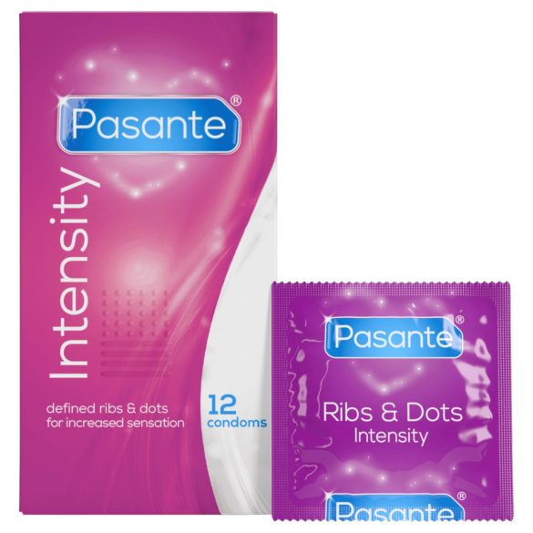 Pasante - preservativo texturizado - estriado y punteado - 12 unidades