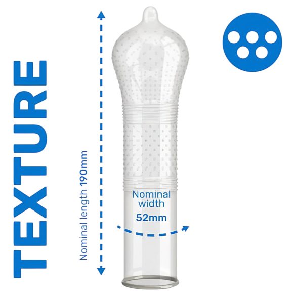 Pasante - preservativo texturizado - estriado y punteado - 12 unidades