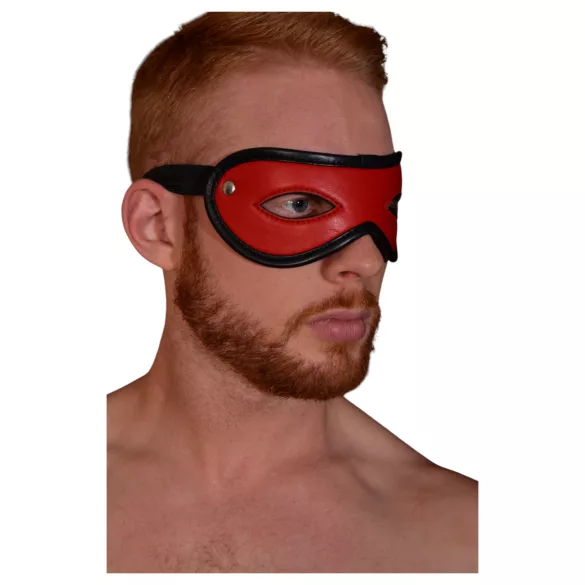 Rouge - antifaz abierto de cuero auténtico - rojo