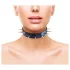 Rouge - collar de cuero auténtico con tachuelas - negro