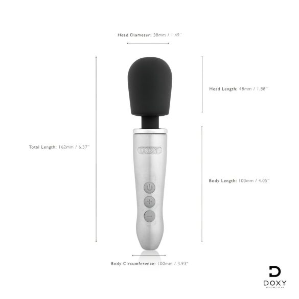 Doxy Go - masajeador vibrador recargable - plata