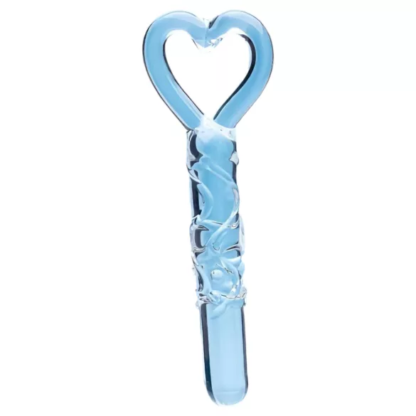 Clarity - consolador de vidrio con mango en forma de corazón - transparente