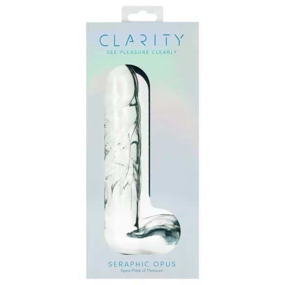 Clarity Seraphic Opus - dildo de vidrio para punto G (transparente)