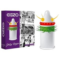   Egzo Jolly Roger - preservativo texturizado con puntos y espinas - 1 unidad