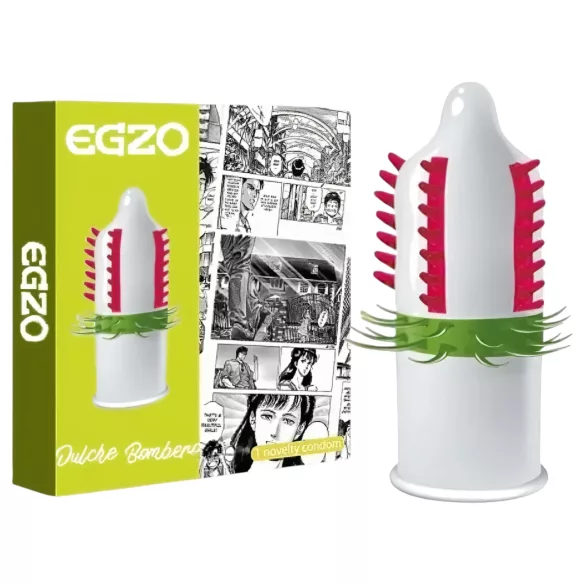 Egzo Dulche Bombero - preservativo estimulante con texturas - 1 unidad