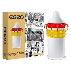  Egzo Lucky Dude - preservativo texturizado con puntos y tentáculos - 1 unidad