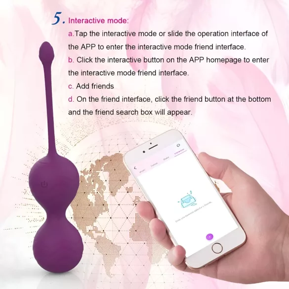 Lonely Winni - Huevo vibrador controlado por app (rosa)