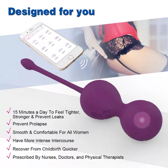 Lonely Winni - Huevo vibrador controlado por app (rosa)