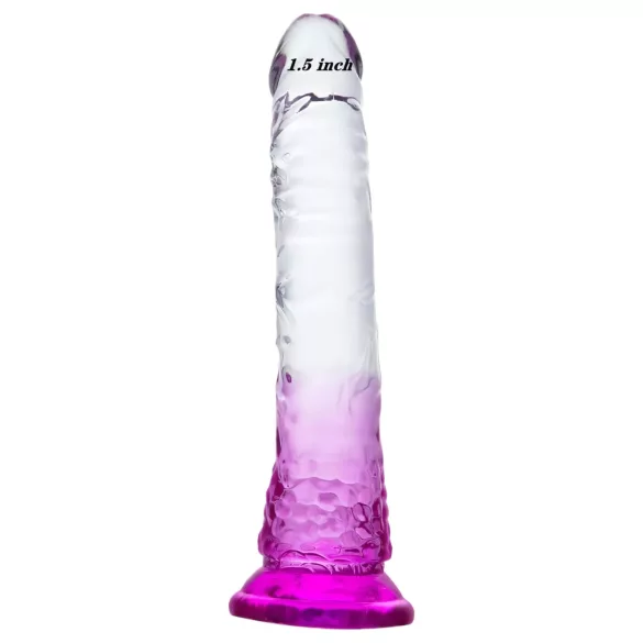 Lonely Lance - consolador con ventosa - silicona lila transparente