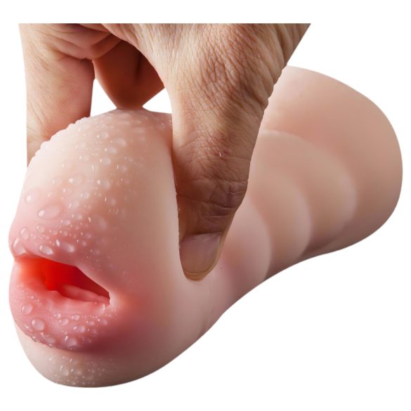 Lonely 2in1 - masturbador masculino vagina y boca - silicona color natural