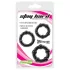 Lonely Stay Hard - set de anillos para el pene - silicona negra - 3 piezas