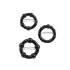 Lonely Stay Hard - set de anillos para el pene - silicona negra - 3 piezas