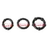 Lonely Stay Hard - set de anillos para el pene - silicona negra - 3 piezas