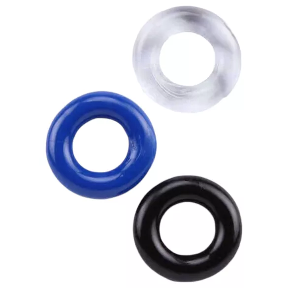 Lonely Stay Hard - set de anillos para pene - colores surtidos - 3 piezas