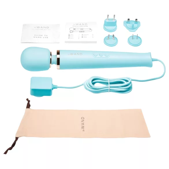 le Wand - masajeador vibrador potente con cable - color azul