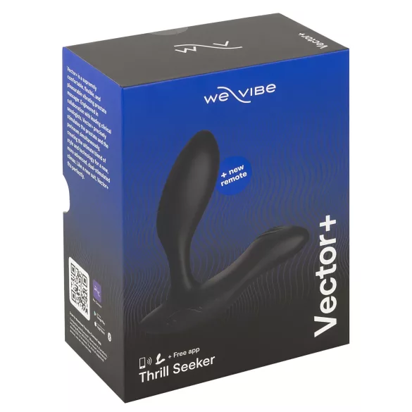 We-Vibe Vector+ - vibrador anal recargable inteligente - silicona negra