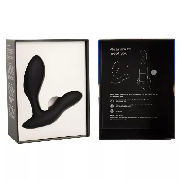 We-Vibe Vector+ - vibrador anal recargable inteligente - silicona negra