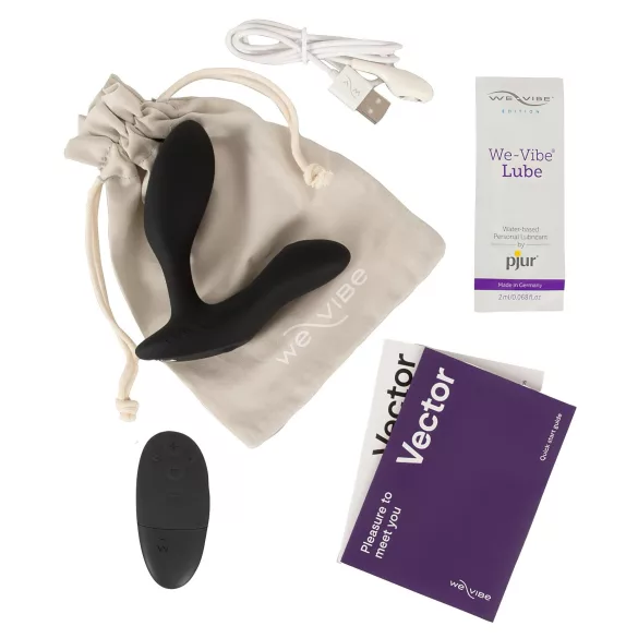 We-Vibe Vector+ - vibrador anal recargable inteligente - silicona negra