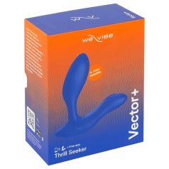   We-Vibe Vector+ - vibrador anal inteligente recargable - silicona azul