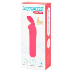   Happyrabbit - vibrador tipo bala recargable conejito silicona rosa