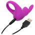 Happyrabbit - anillo vibrador para pene recargable - silicona lila