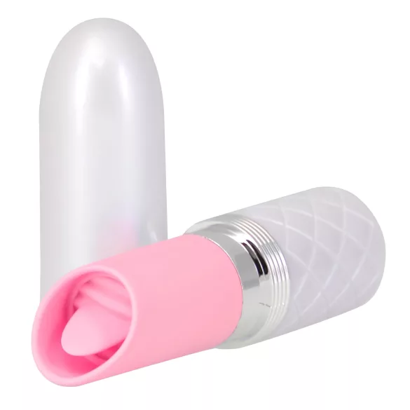 Pillow Talk Lusty - vibrador recargable con lengua - silicona rosa