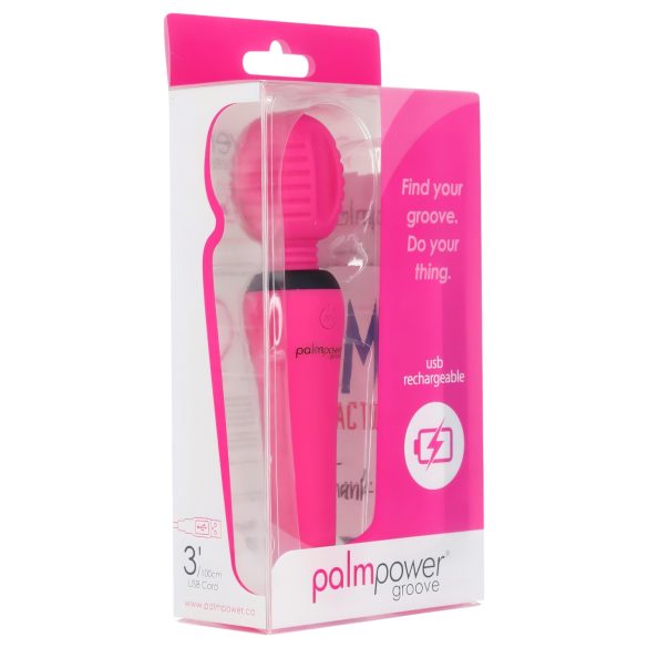 PalmPower groove - vibrador masajeador recargable (rosa)