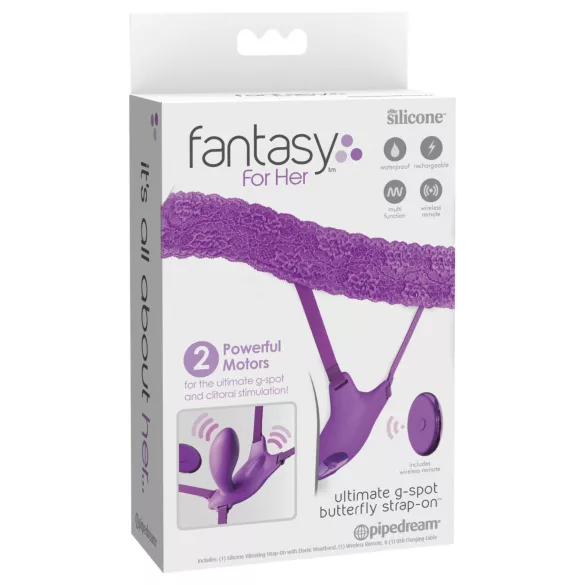 Pipedream Fantasy For Her - vibrador de punto G integrado y portátil (lila)