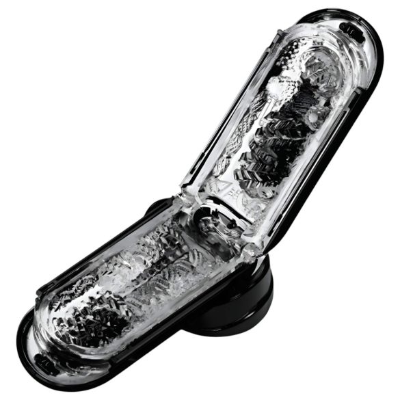 TENGA Flip 0 Electronic - masturbador automático masculino - silicona negra