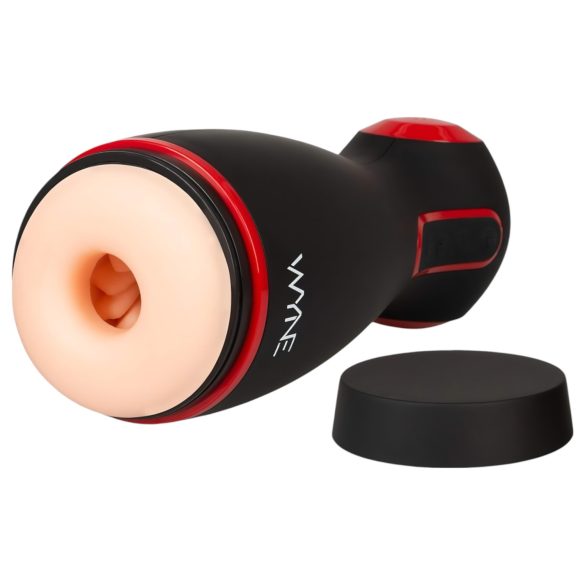 WYNE 06 - masturbador recargable vibrante-suctor (negro)