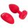 b-vibe corazón - vibrador anal recargable rojo