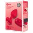 b-vibe corazón - vibrador anal recargable rojo